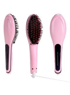 KRAWN Fast Hair Straightener Brush Pink/Black 
