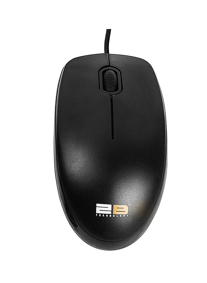 2B Track Wired Mouse Black  - Image 2