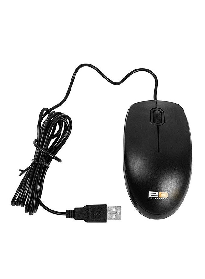2B Track Wired Mouse Black  - Image 1