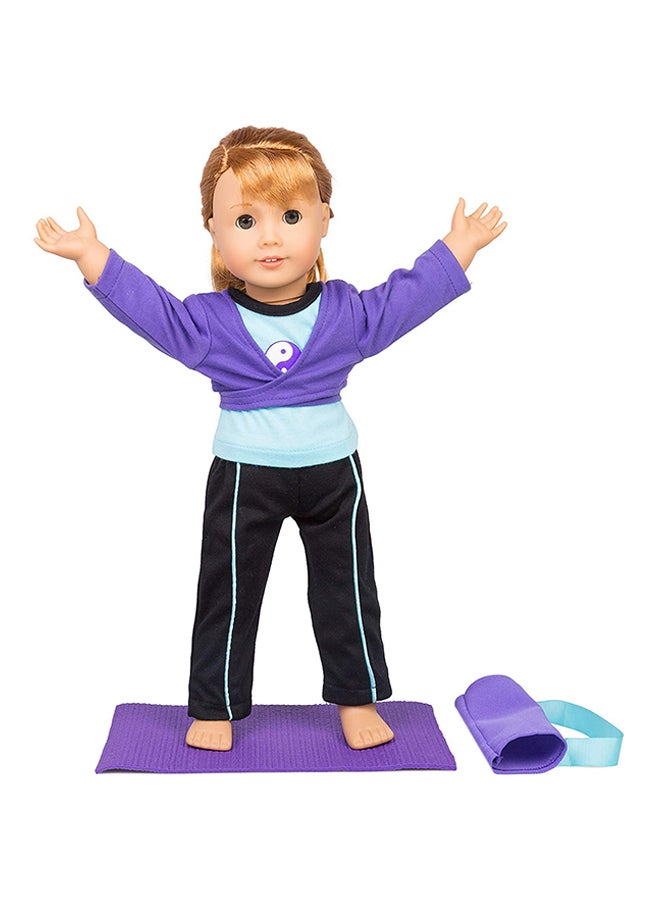 Dress Along Dolly Gymnastics Outfit Yoga Dress For American Girl Doll  - Image 2
