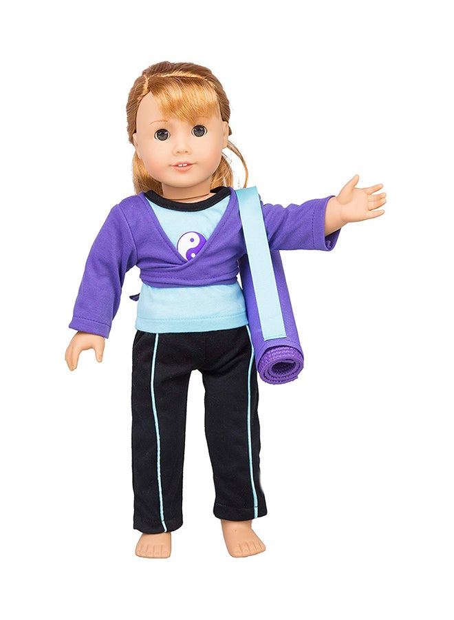 Dress Along Dolly Gymnastics Outfit Yoga Dress For American Girl Doll  - Image 3