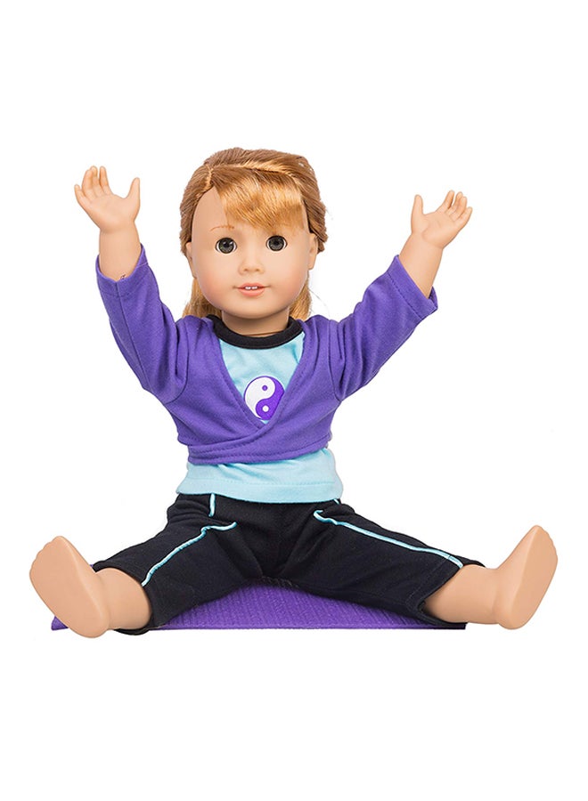 Dress Along Dolly Gymnastics Outfit Yoga Dress For American Girl Doll  - Image 4