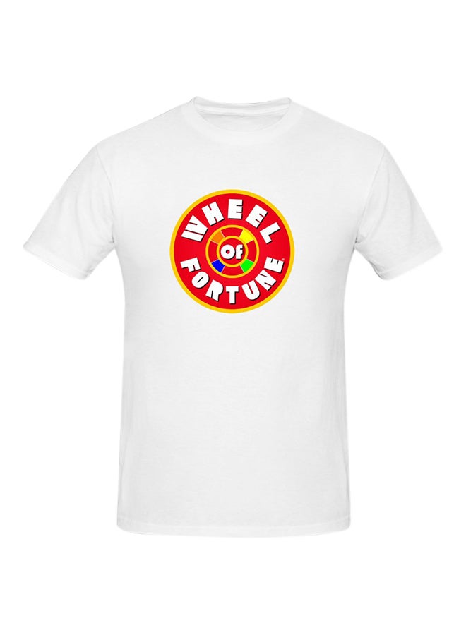 Printed Short Sleeves T-shirt White