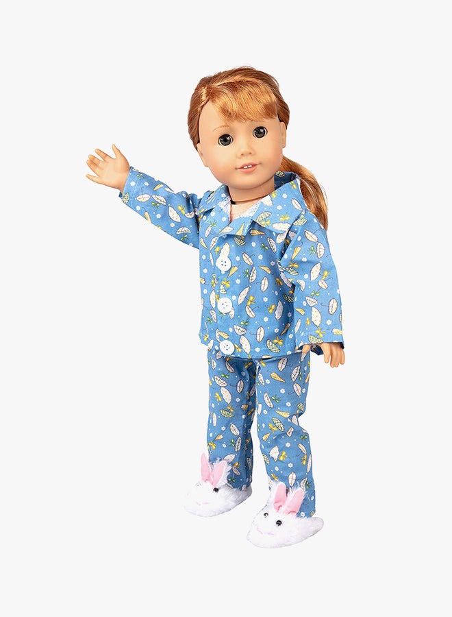 Dress Along Dolly 3-Piece Rainy Day Pajama Doll Outfit Set  - Image 2
