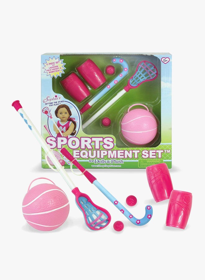 Sophia's 6-Piece Sport Equipment Doll Accessories Play Set - Image 1
