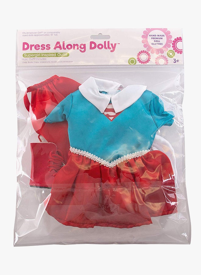 Dress Along Dolly 6-Piece Supergirl Inspired Doll Outfit Set  - Image 1