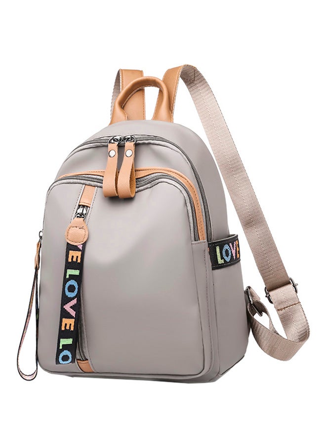 ZAYA - Zipper Closure Backpack Grey - Image 1