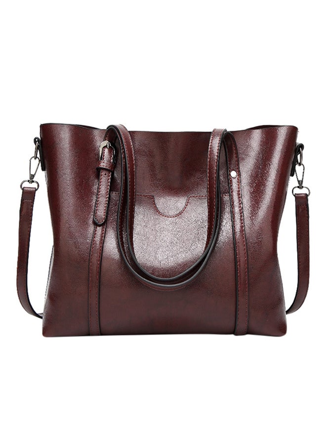 Detachable Strap Tote Bag Burgundy  - Image 1