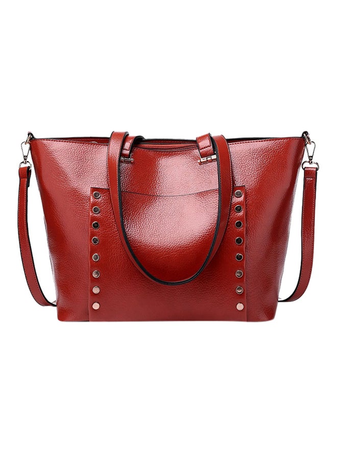 Generic - Detachable Strap Tote Bag Burgundy - Image 1