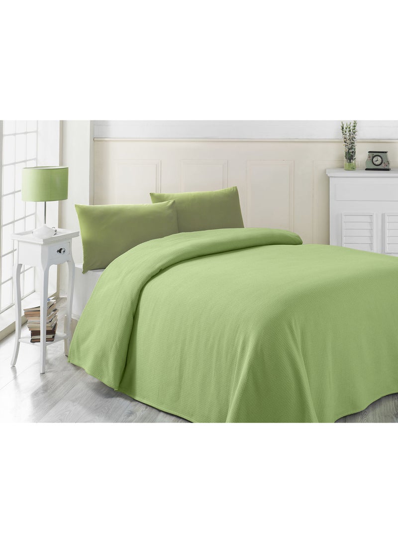 Victoria Single Pique cotton Green 160x230cm 