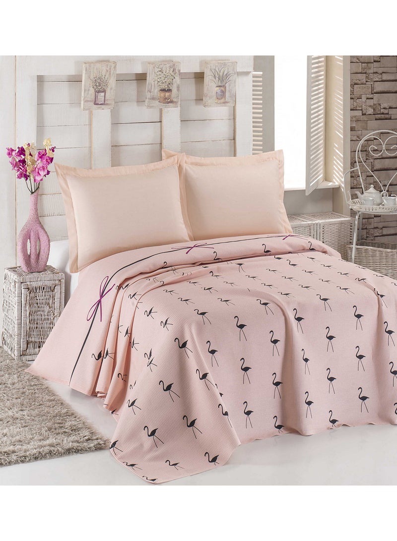 Eponj Home Double Pique cotton Powder/Black 200x235cm 