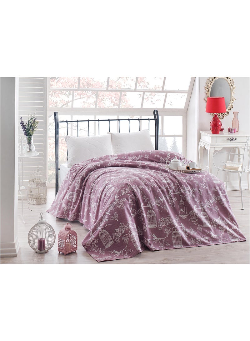 Eponj Home Single Pique cotton Lilac/White 160x235cm 