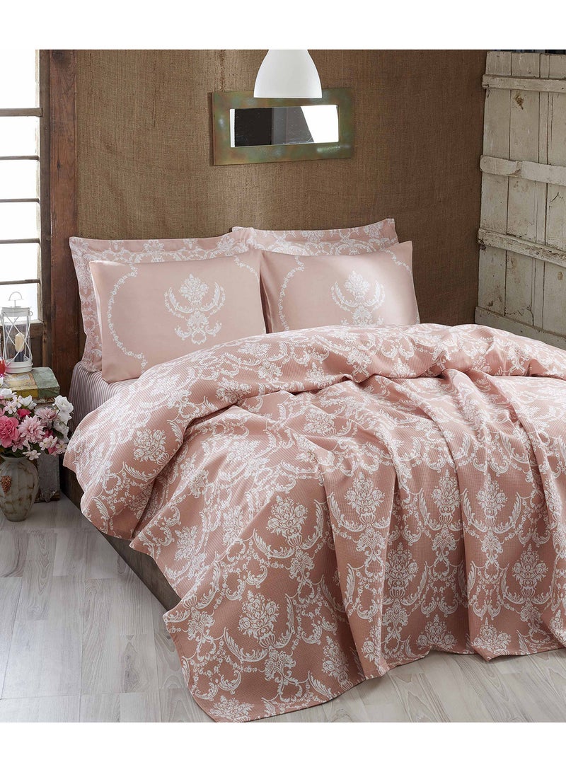 Eponj Home Double Pique cotton Powder/White 200x235cm 