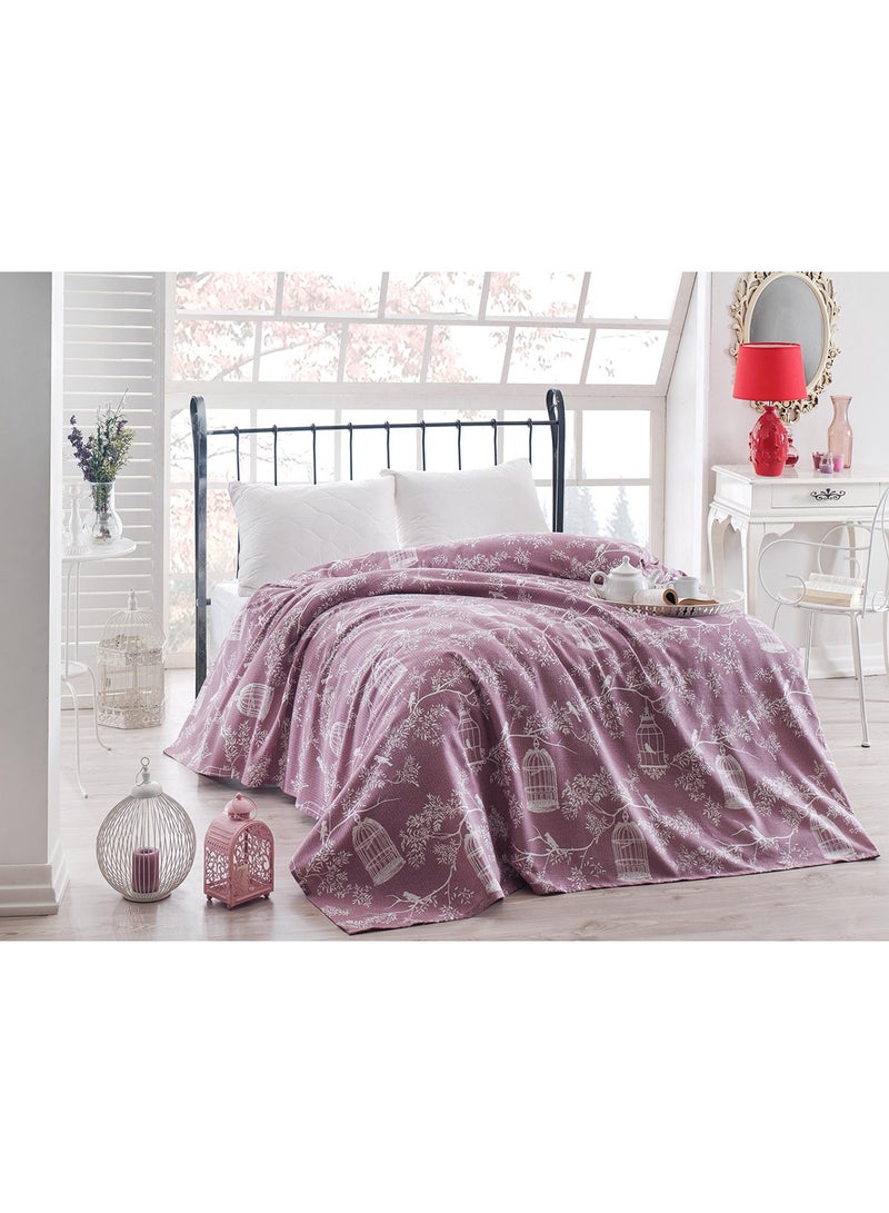 Eponj Home Double Pique cotton Lilac/White 200x235cm 