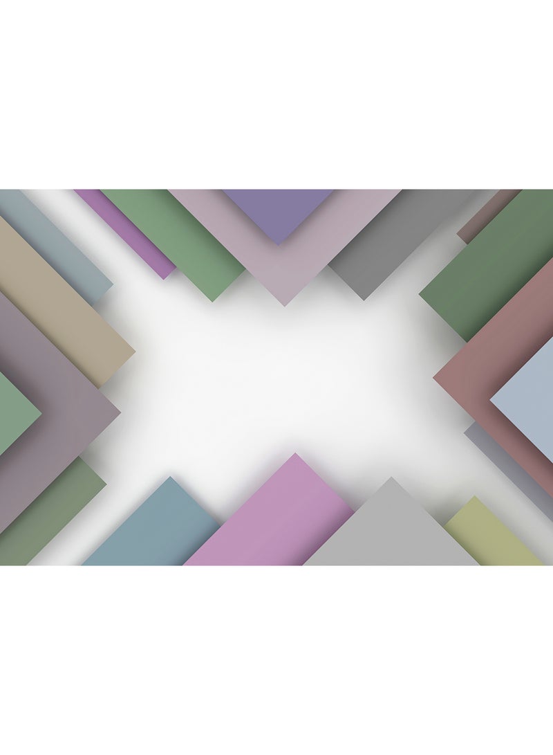 Light Texture Abstract Geometry Wall Art Canvas Print Multicolour 70x48x3.5cm  - Image 1