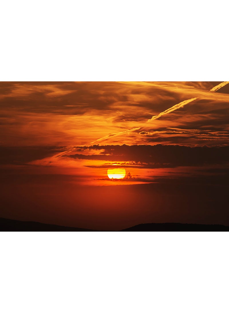 Sunset In Clouds Wall Art Canvas Print Multicolour 100x65x3.5cm
