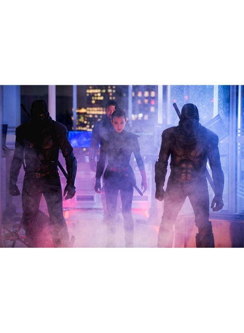 Teengae Mutant Ninja Turtle 2 Foot Clan Wall Art Canvas Print Multicolour 70x47x3.5cm