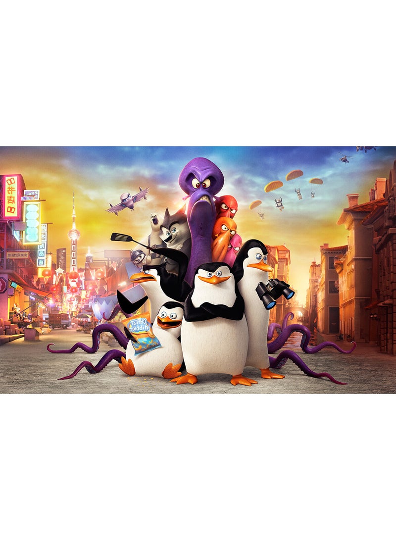 Penguins Of Madagascar Movie Wall Art Canvas Print Multicolour 50x31x3.5cm - Image 1