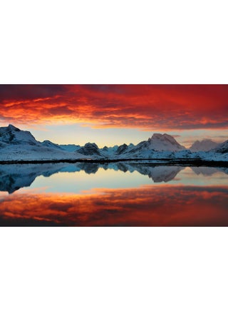 Selfjord Reflections Wall Art Canvas Print Multicolour 100x63x3.5cm - v1537609663/N18041696A_1