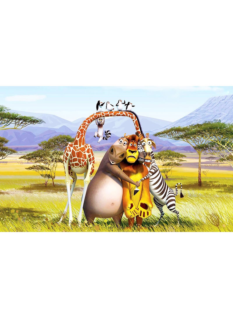 ملصق جداري يمثل فيلم "Madagascar 3 Europes Most Wanted" متعدد الألوان 50x31x3.5سم - Image 1