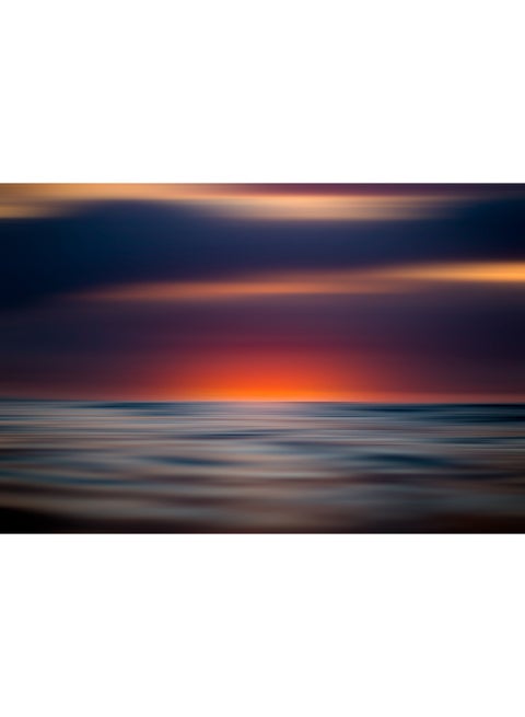 Sunset View Blur Wall Art Canvas Print Multicolour 100x67x3.5cm