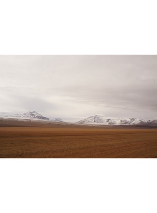 Snow On A Mountain Behind The Desert Wall Art Canvas Print Multicolour 100x66x3.5cm - v1537610542/N18056291A_1