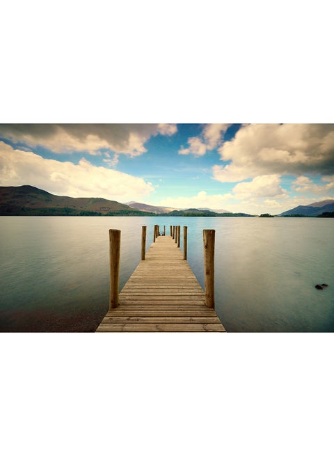 Beautiful Dock Wall Art Canvas Print Multicolour 100x63x3.5cm