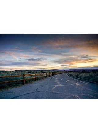 Sunset Open Road Colorful Sky Wall Art Canvas Print Multicolour 100x67x3.5cm - v1537611364/N18067680A_1
