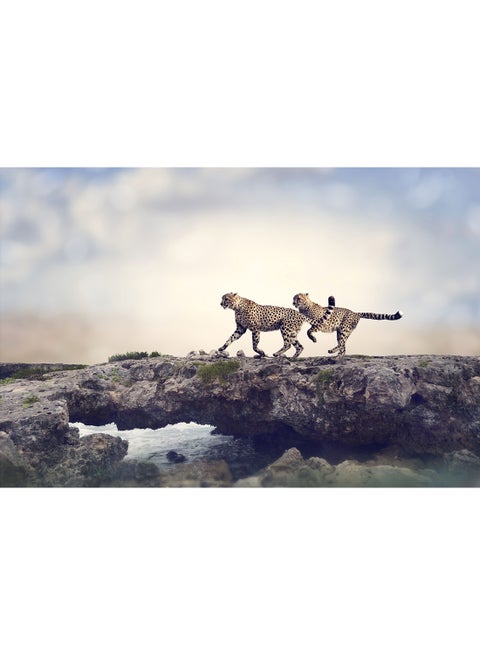 Cheetah Wall Art Canvas Print Multicolour 100x67x3.5cm