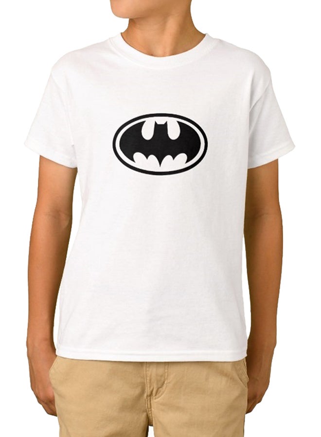 1st Piece Batman Design Short Sleeve T-Shirt White  - Image 1