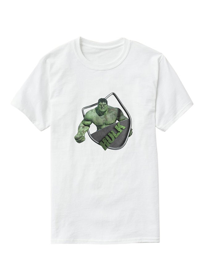 1st Piece The Hulk Design Short Sleeve T-Shirt White  - Image 2