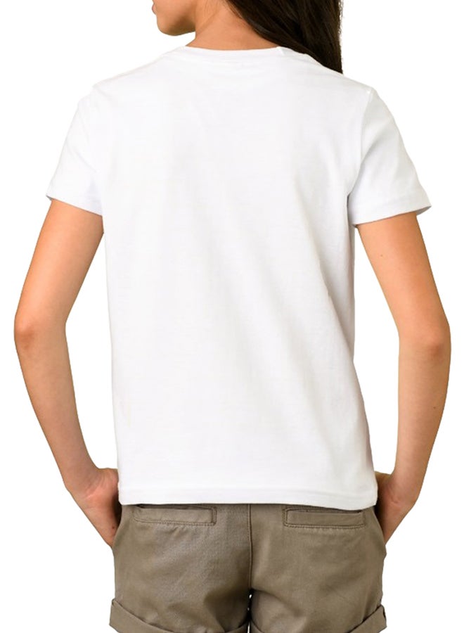 1st Piece Bat Kitty Design Short Sleeve T-Shirt White  - Image 3