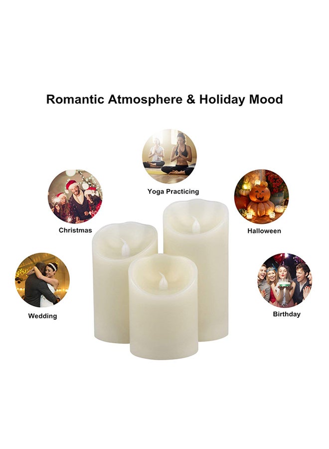 3-Piece Colour Changing Flameless Candle Set White - v1537700858/N16107115A_3