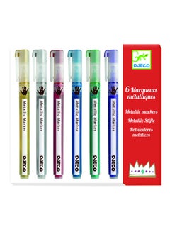 6-Piece Metallic Markers Multicolour - v1537701113/N17935693A_1