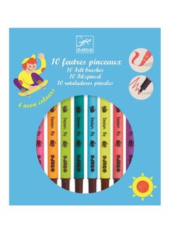 10-Piece Pop Colours Felt Brush Set Multicolour