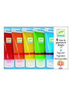 DJECO 6-Piece Finger Paint Tube Set 
