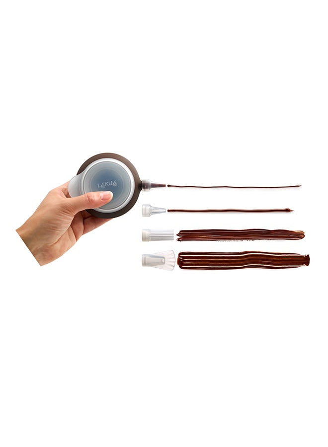 Lekue - Decopen With 4 Nozzle Set Brown/Clear 900ml - Image 1