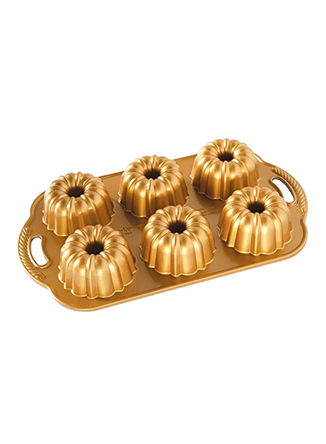 نورديك وير صينية Bundt للذكرى السنوية ذهبي 8.63x12.94x2بوصة - Image 1