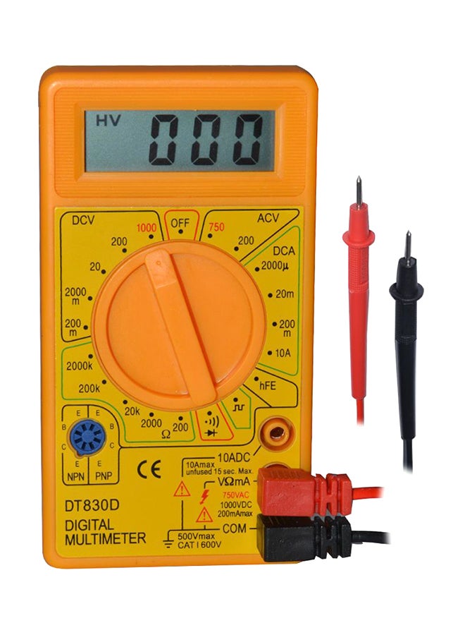 Digital Multimeter Yellow/Orange 