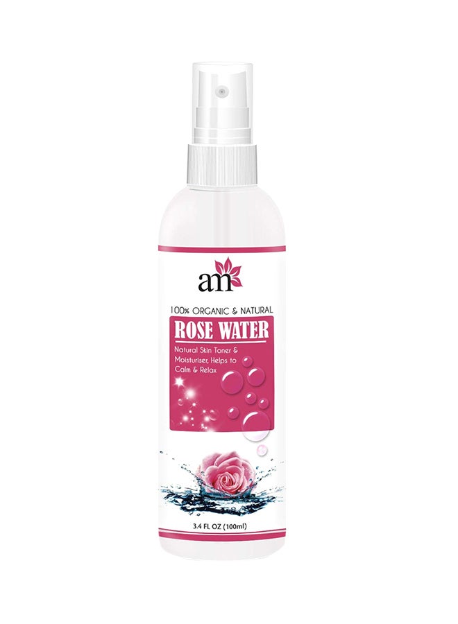 AromaMusk - Rose Water Natural Skin Toner 100ml - Image 1