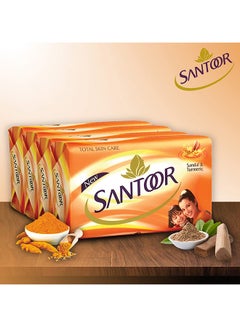 Santoor 4-Piece Sandal And Turmeric Bar Soap 125grams  - Image 2