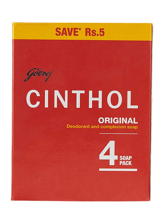 Cinthol - 4-Piece Original Deodorant And Complexion Bar Soap 100grams - Image 1