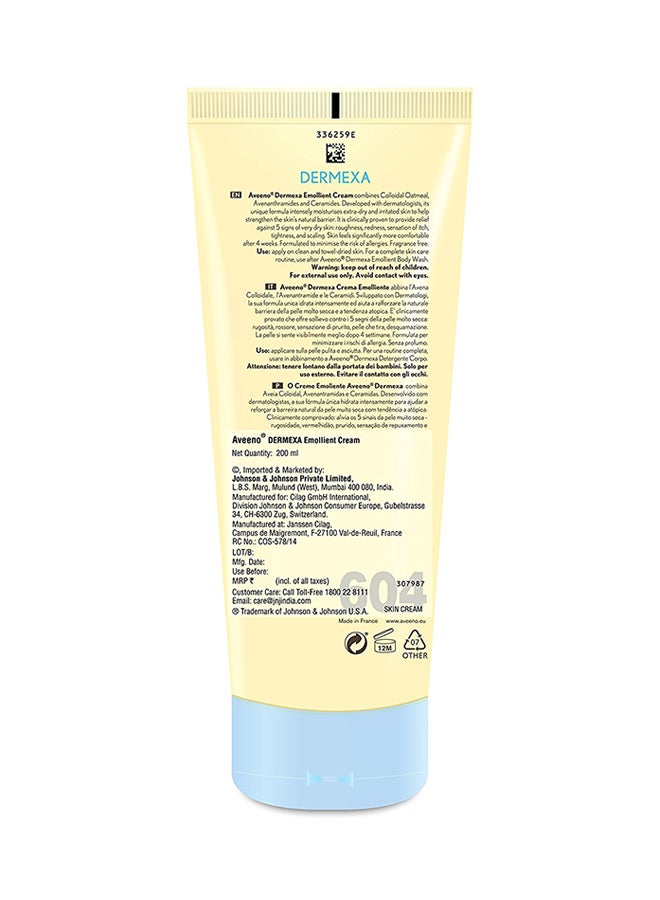 Aveeno - Dermexa Emollient Cream 200ml - Image 1