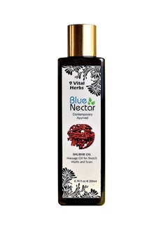 Blue Nectar 9 Vital Herbs Ayurvedic Massage Oil For Stretch Marks And Scars 200ml 