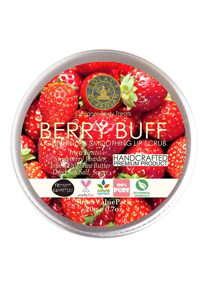 SolaceDeArtisan Berry Buff Lightening And Smoothing Lip Scrub Pink 20grams - Image 1