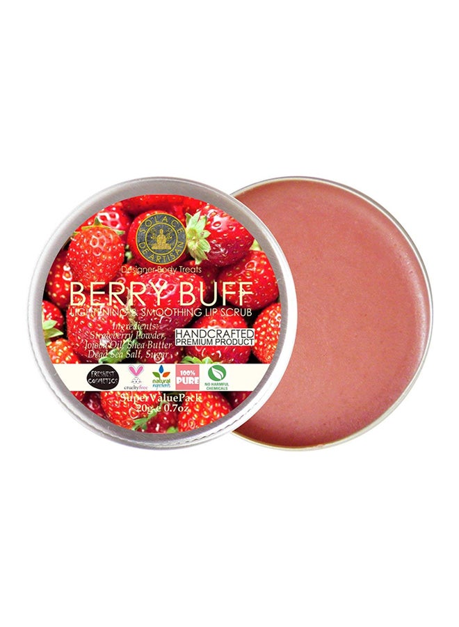 SolaceDeArtisan Berry Buff Lightening And Smoothing Lip Scrub Pink 20grams - Image 2