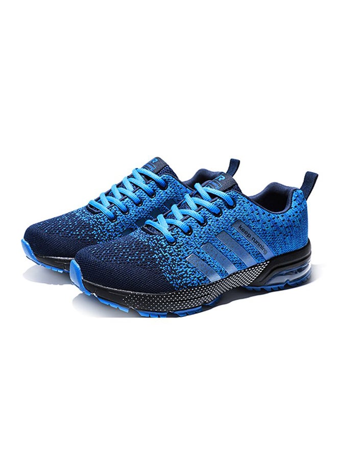 Lace-Up Mesh Detailed Trainers Blue