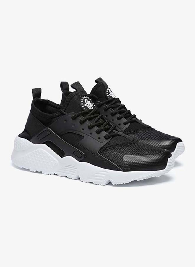 Generic Lace-Up Mesh Detailed Trainers Black/White  - Image 2