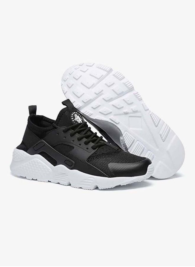 Generic Lace-Up Mesh Detailed Trainers Black/White  - Image 3