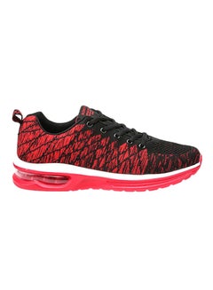 Generic Lace-Up Mesh Detailed Basketball Trainers Red/Black  - Image 1